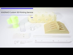 Componentes impresos en 3D blancos con acabado de superficie lisa